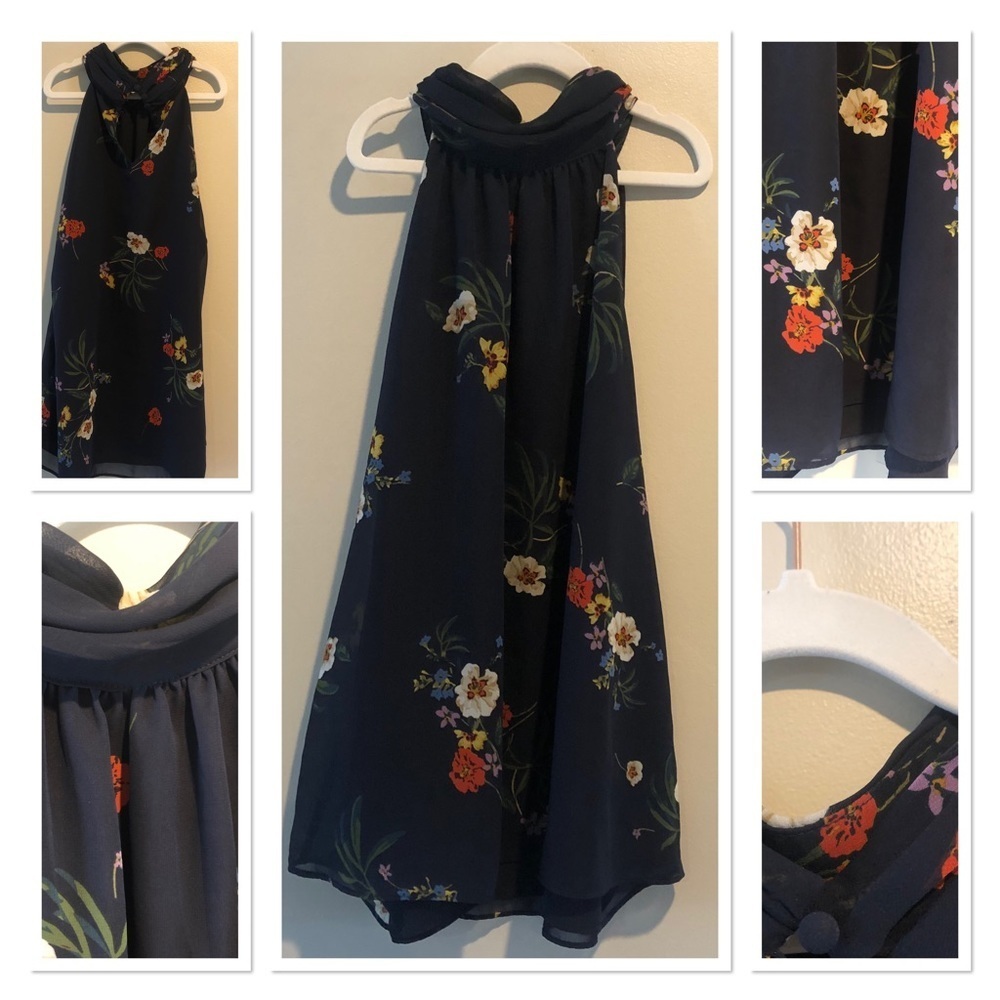 Womens Floral Sleeveless Blouse - Medium - EUC